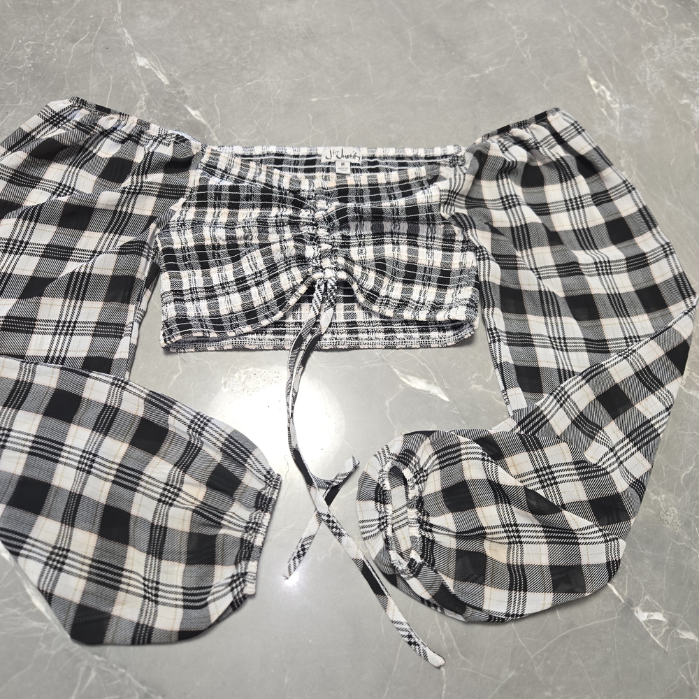 J for Justify Black and White Tube Top